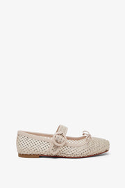 Mamastrapitina beige crystal ballerinas