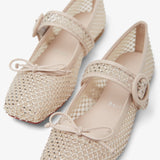 Mamastrapitina beige crystal ballerinas