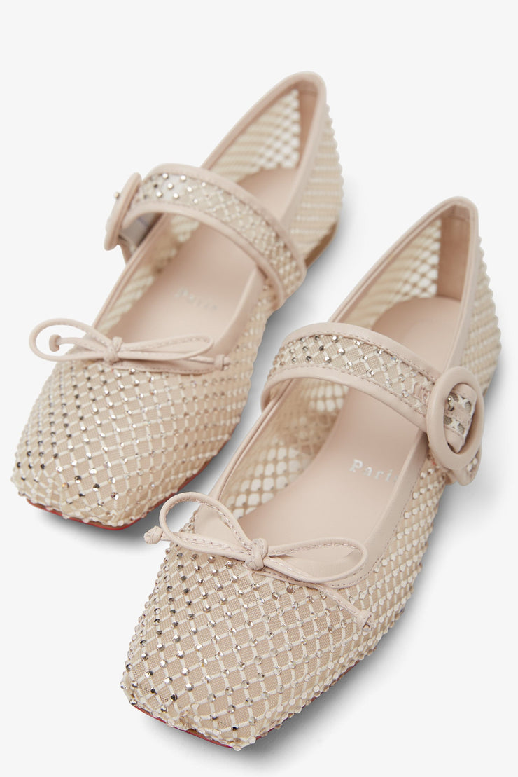 Mamastrapitina beige crystal ballerinas