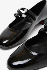 Sweet Jane black patent ballerinas