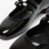 Sweet Jane black patent ballerinas