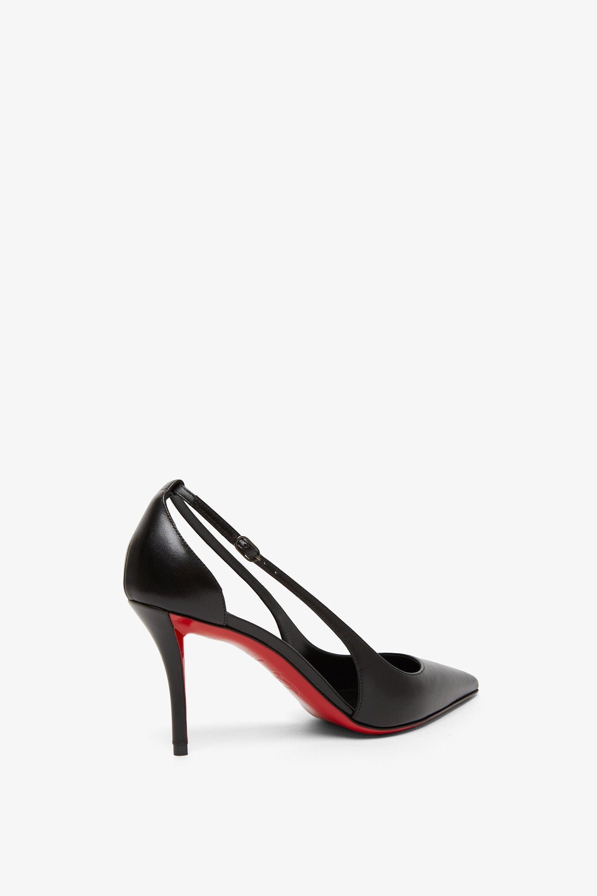 Shop Christian Louboutin Apostrophatoric 80 Black Leather Pumps