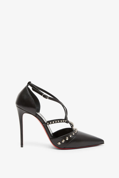 Louboutin pink studded heels best sale