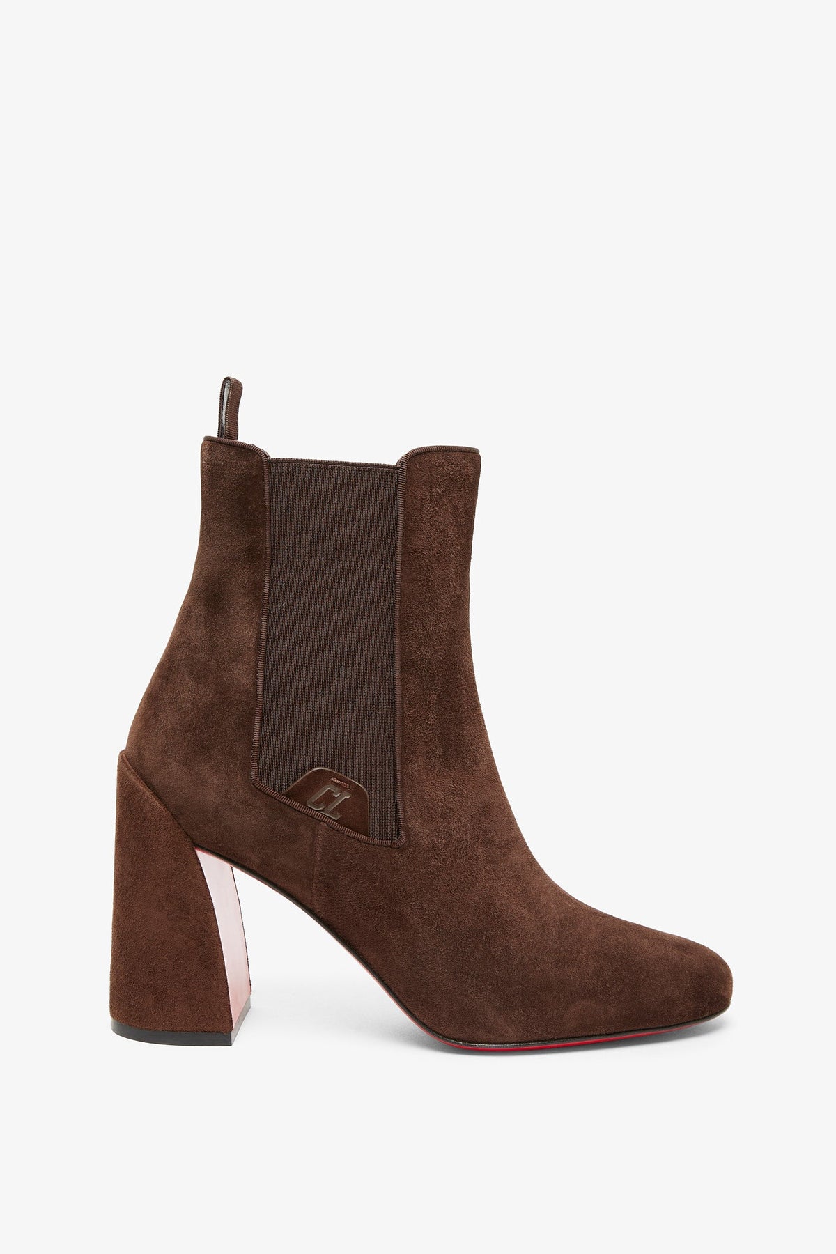 Shop Christian Louboutin Turelastic 85 Brown Suede Boots