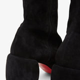 Minny 70 black suede over knee boots