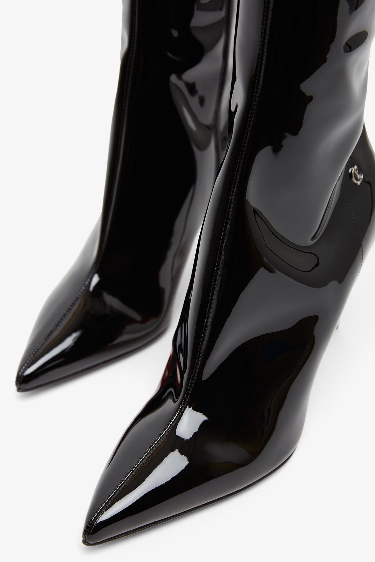 Shop Christian Louboutin Sporty Kate 85 Black Patent Boots