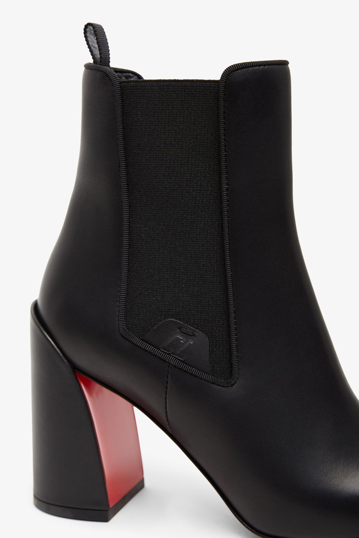 Shop Christian Louboutin Turelastic 85 Black Leather Boots