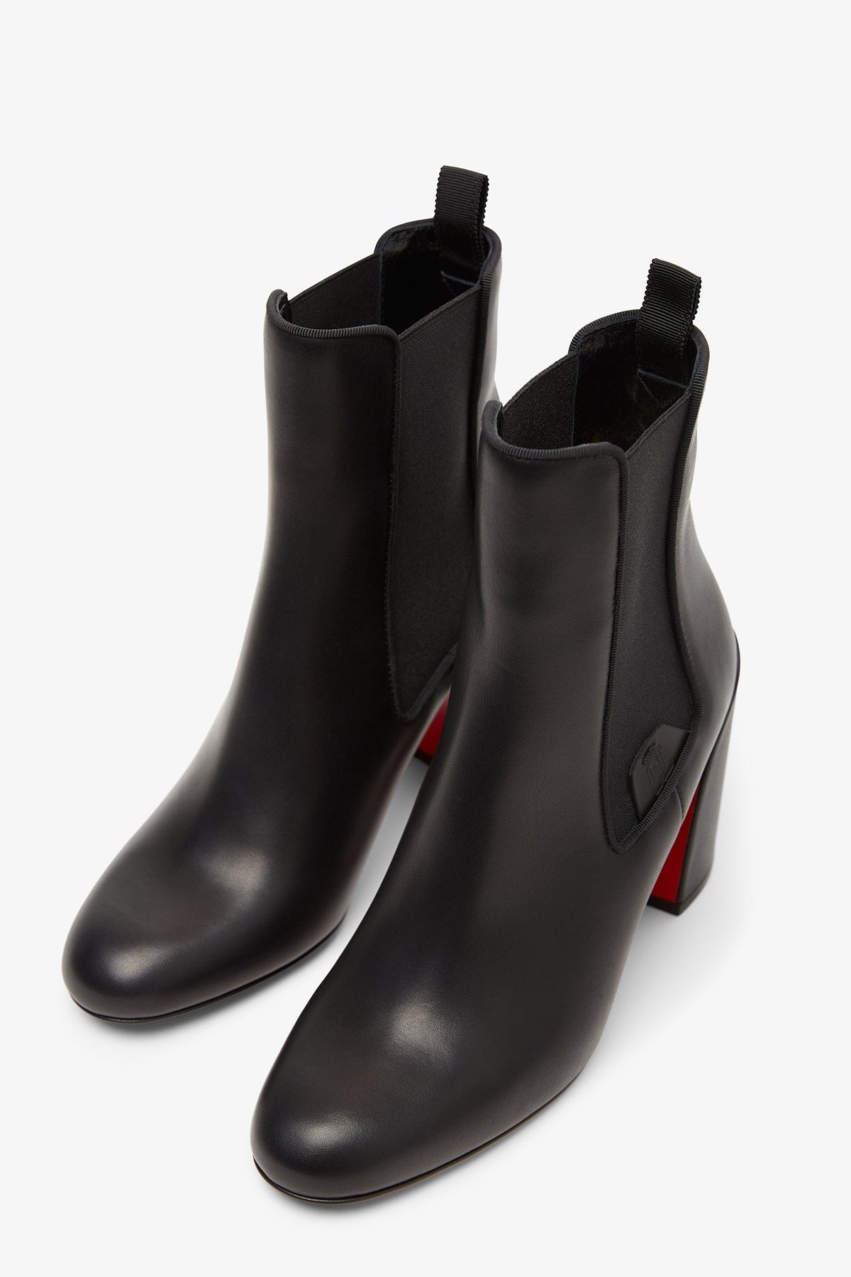 Shop Christian Louboutin Turelastic 85 Black Leather Boots