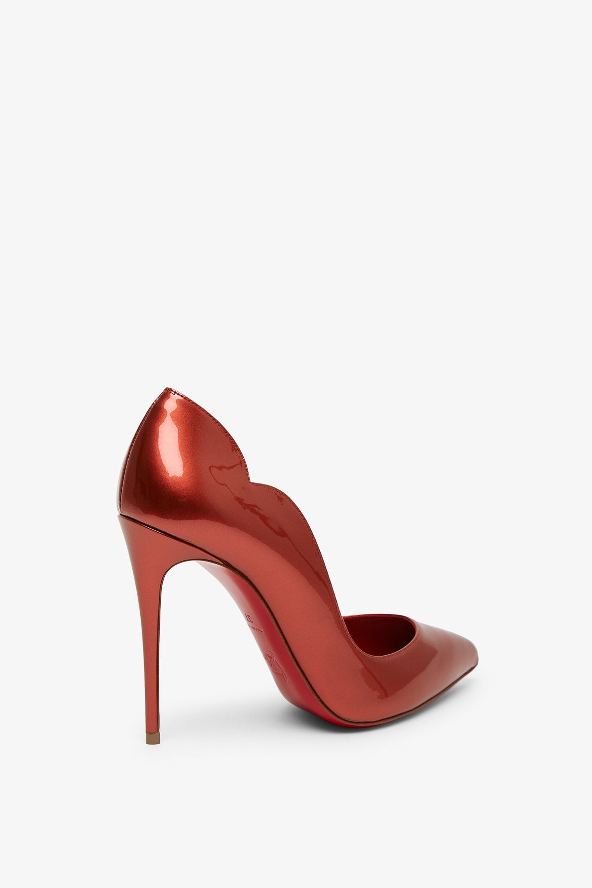 Shop Christian Louboutin Hot Chick 100 Red Metallic Pumps