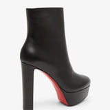 Loo 130 black leather platform boots