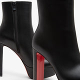 Loo 130 black leather platform boots