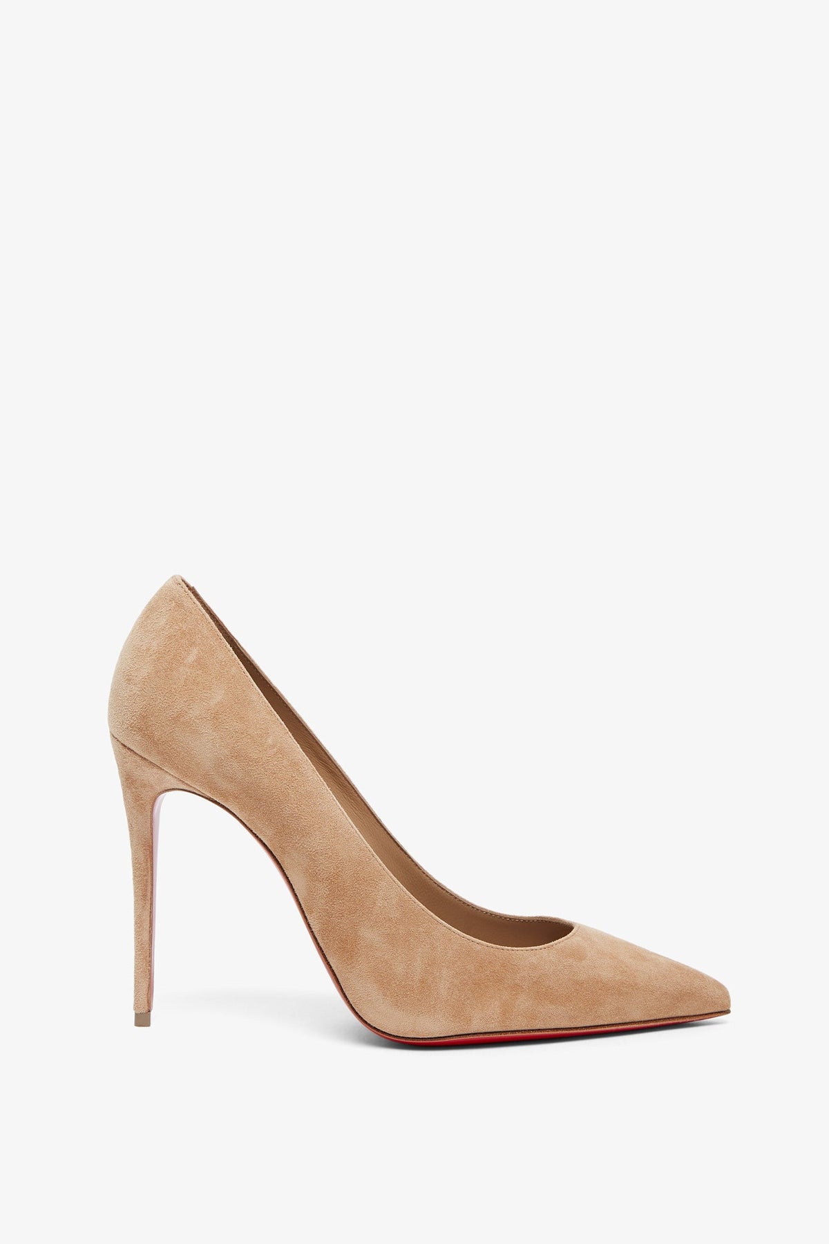 Shop Christian Louboutin Kate 100 Tan Suede Pumps