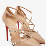 Tatooshka 100 beige leather pumps