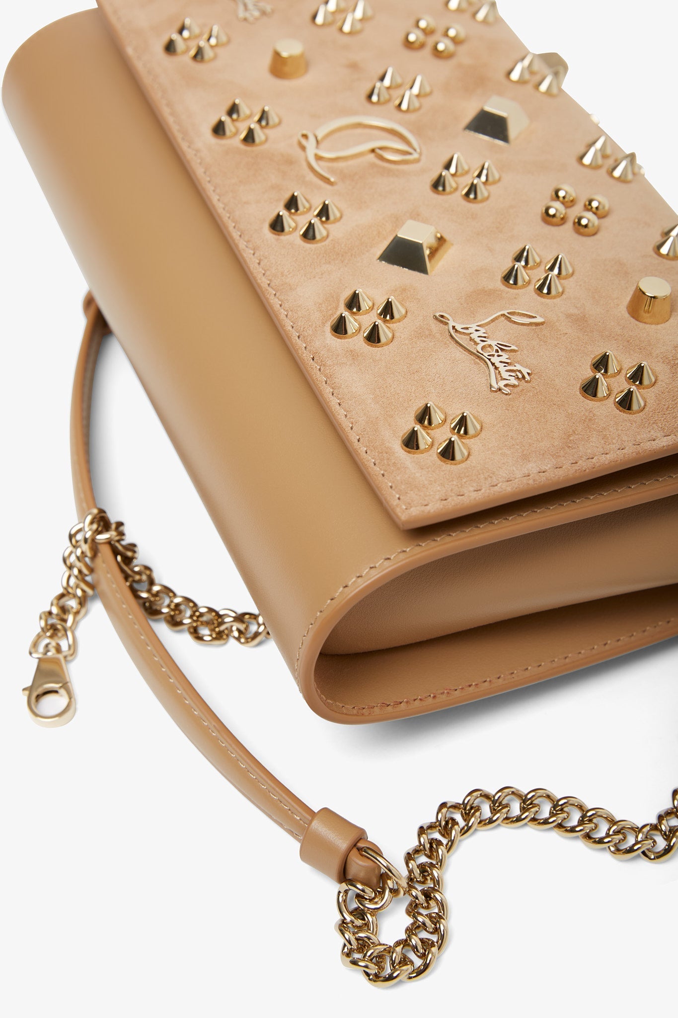 Christian Louboutin ベージュ パーティーバッグ Christian Louboutin | Paloma beige leather clutch | Savannahs