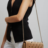 Paloma beige suede clutch