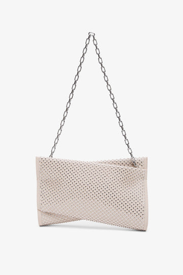 Loubitwist small beige strass bag