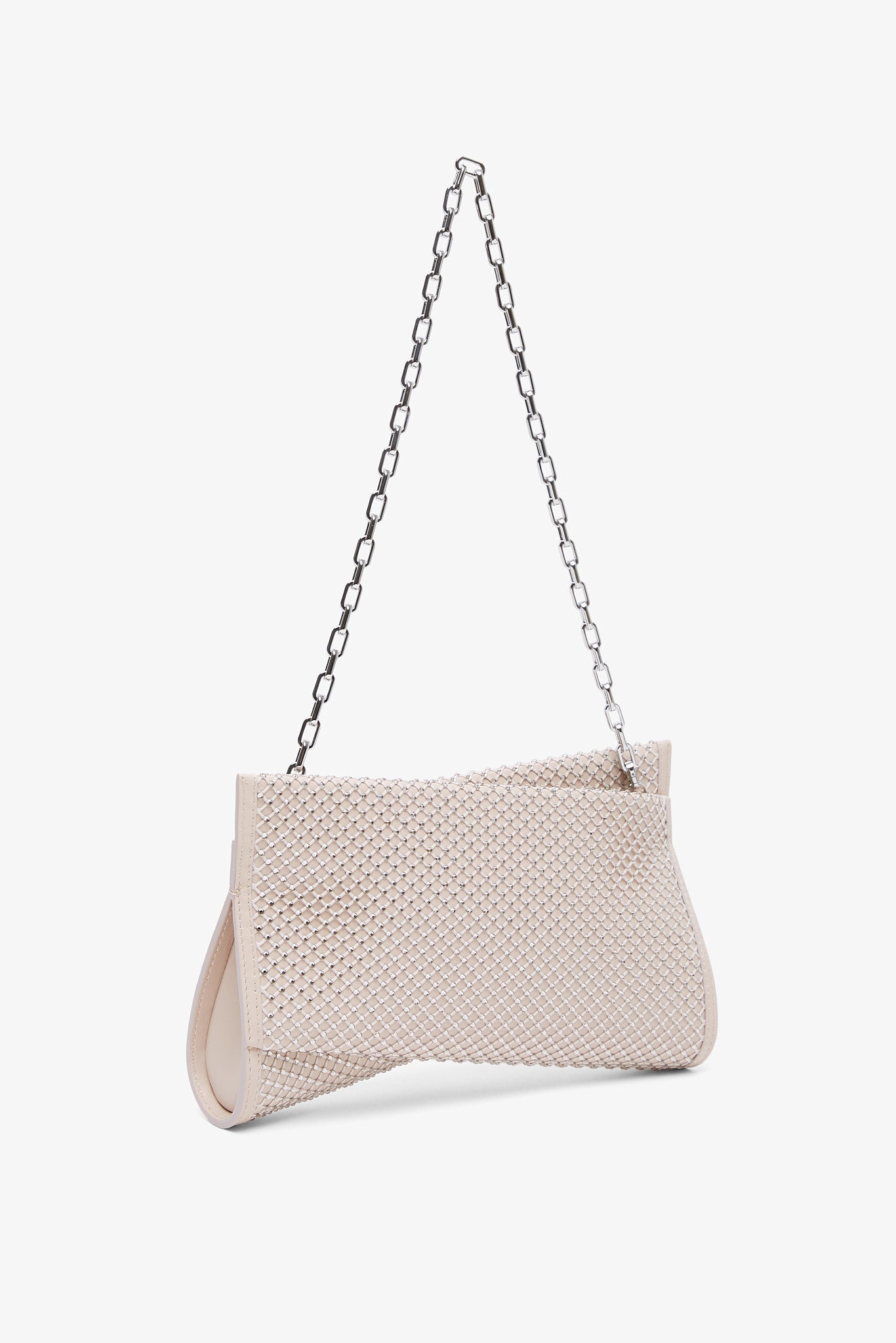 Loubitwist small beige strass bag