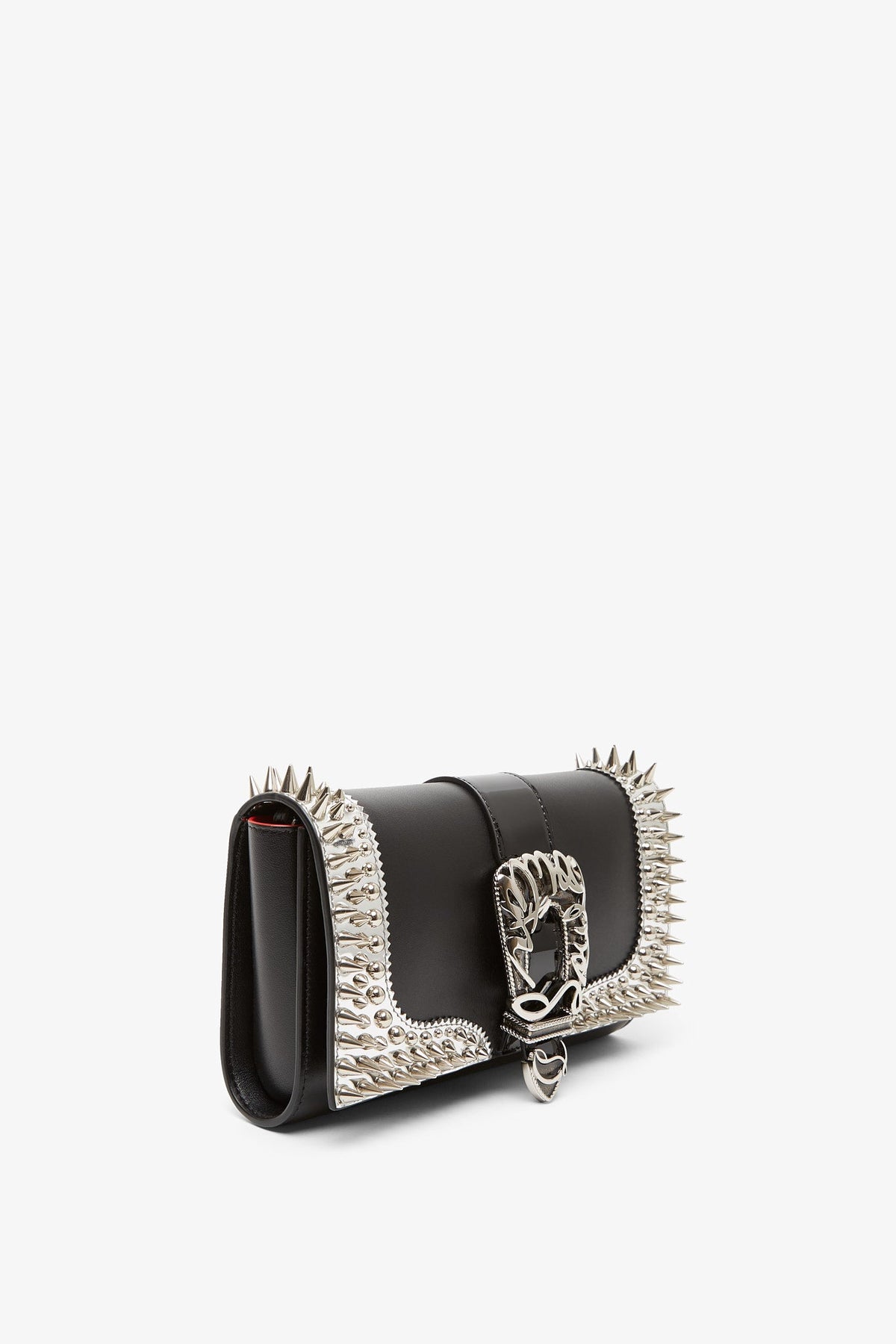 Shop Christian Louboutin Paloma Giddy Black Spikes Clutch