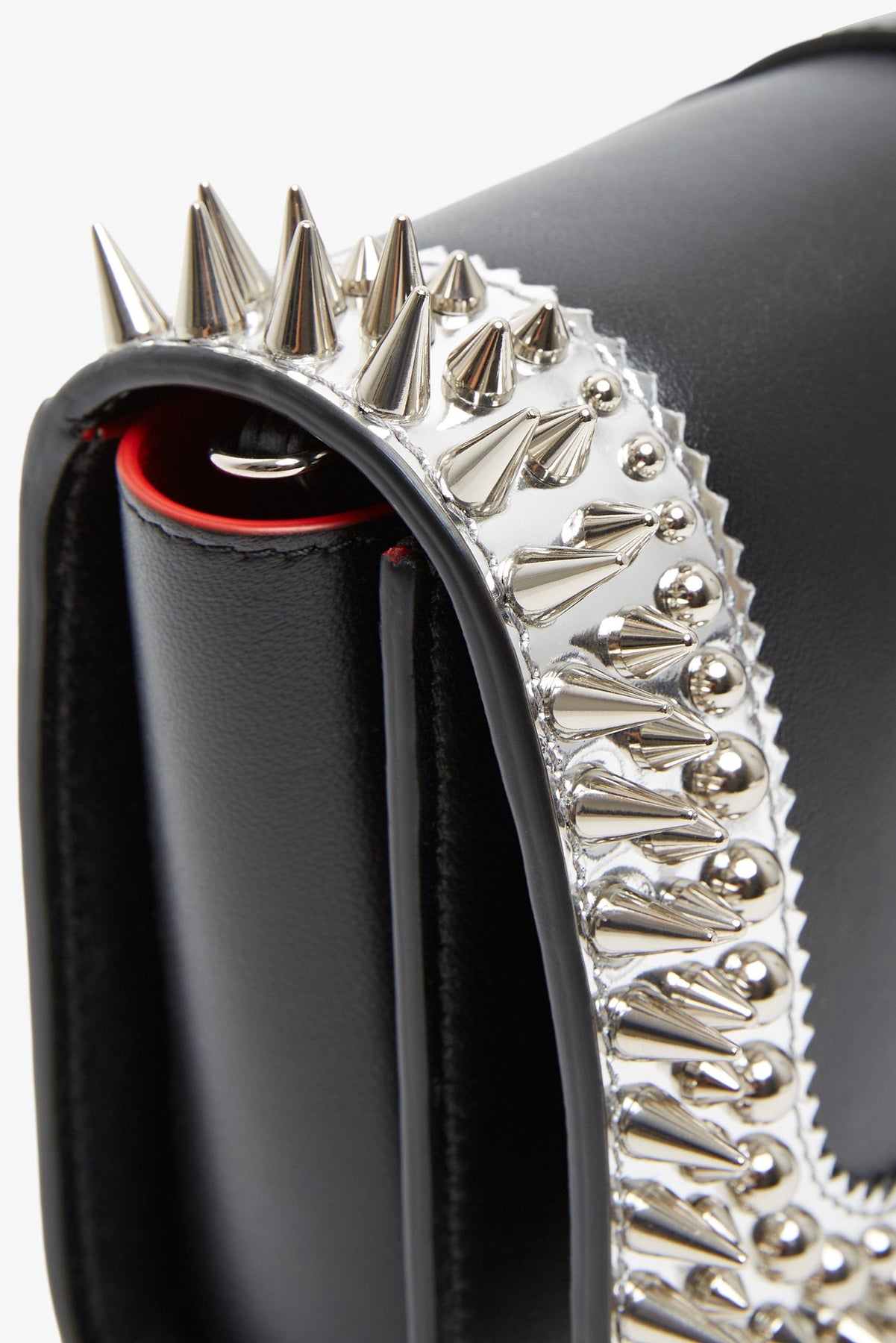 Shop Christian Louboutin Paloma Giddy Black Spikes Clutch