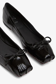 Mamadrague black soft patent ballerinas