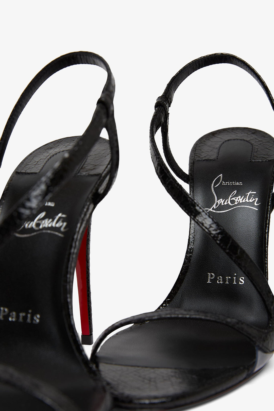Christian Louboutin | Rosalie 100 black glitter sandals