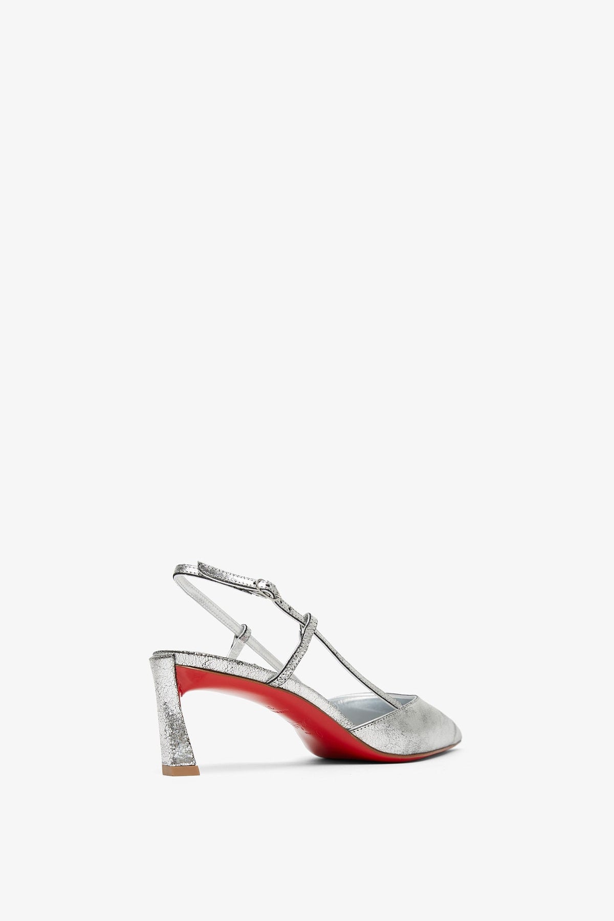 CHRISTIAN LOUBOUTIN CONDOROLINE 55 SILVER PUMPS