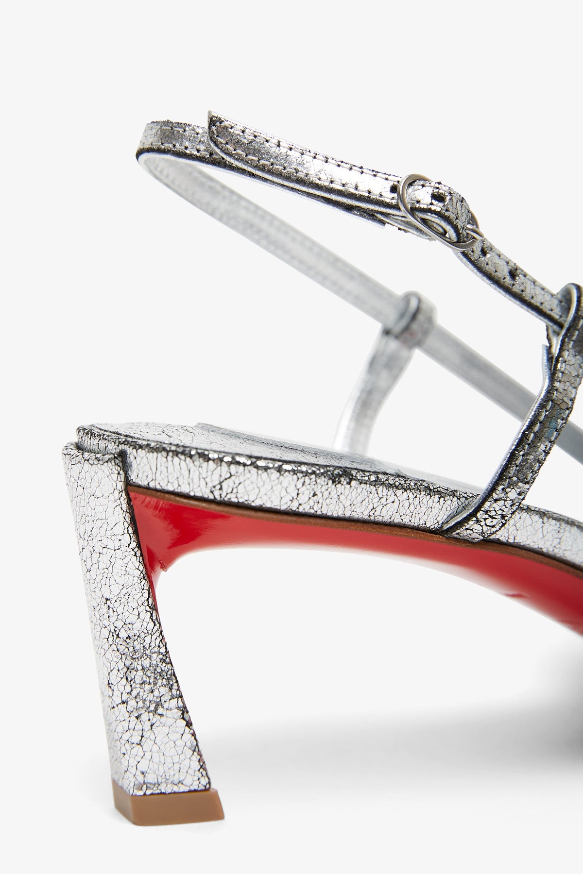 CHRISTIAN LOUBOUTIN CONDOROLINE 55 SILVER PUMPS