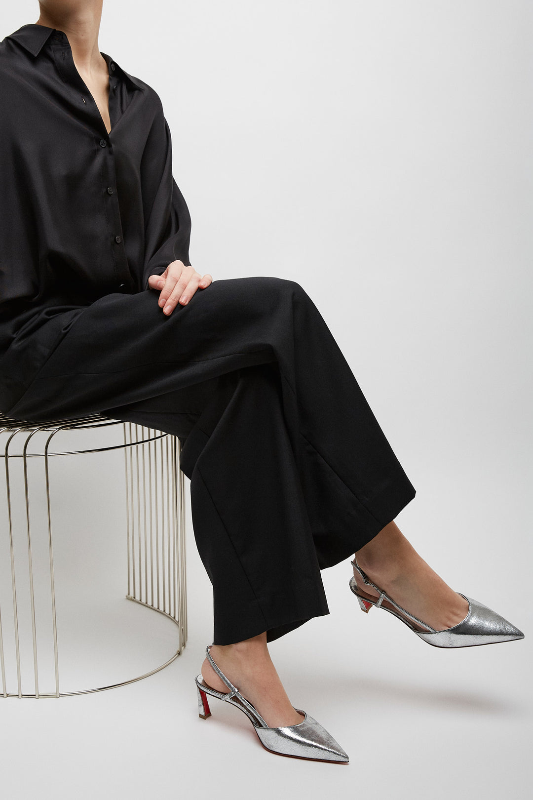 Christian Louboutin | Condoroline 55 silver pumps | Savannahs