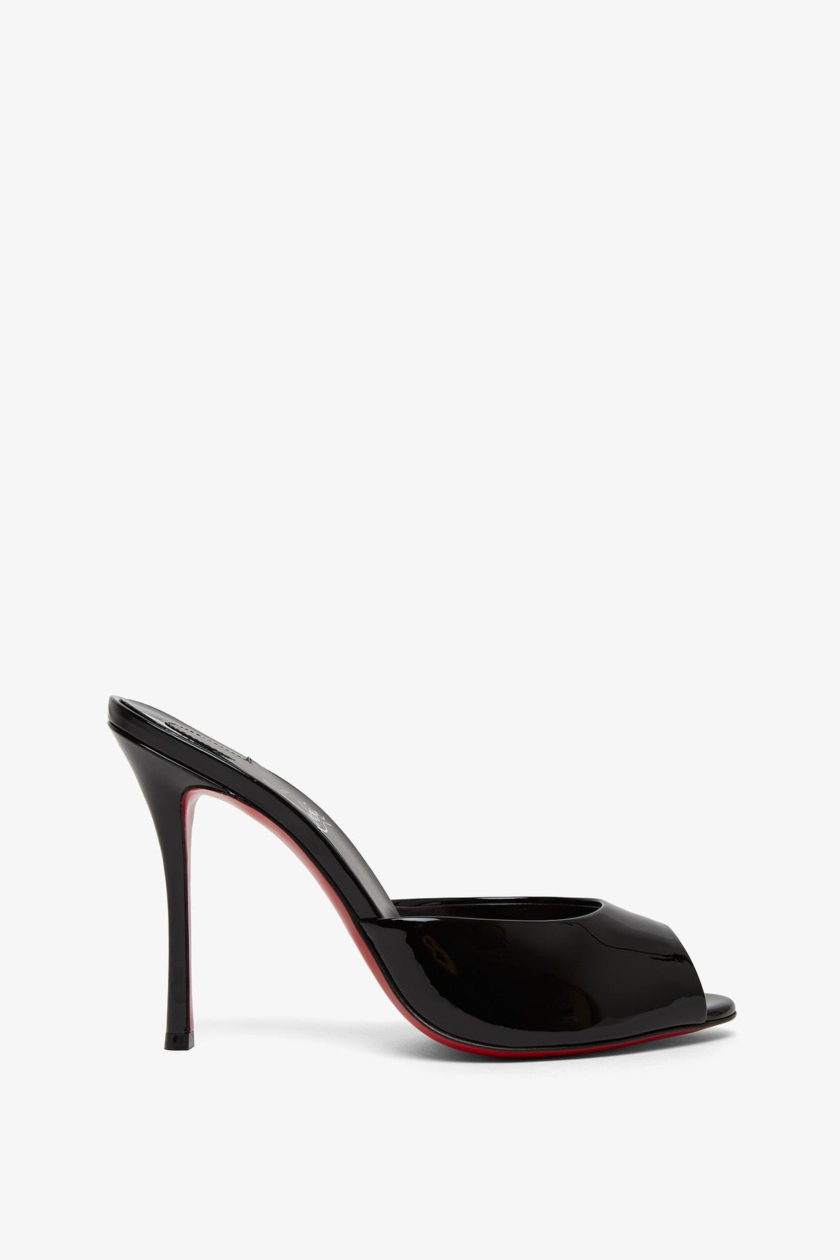 Shop Christian Louboutin Me Dolly 100 Black Patent Mules