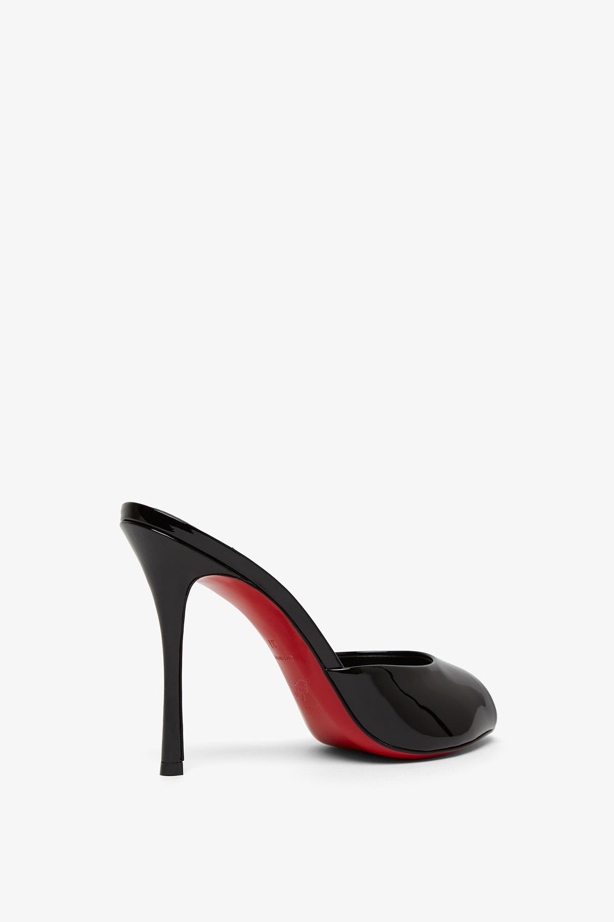 Shop Christian Louboutin Me Dolly 100 Black Patent Mules