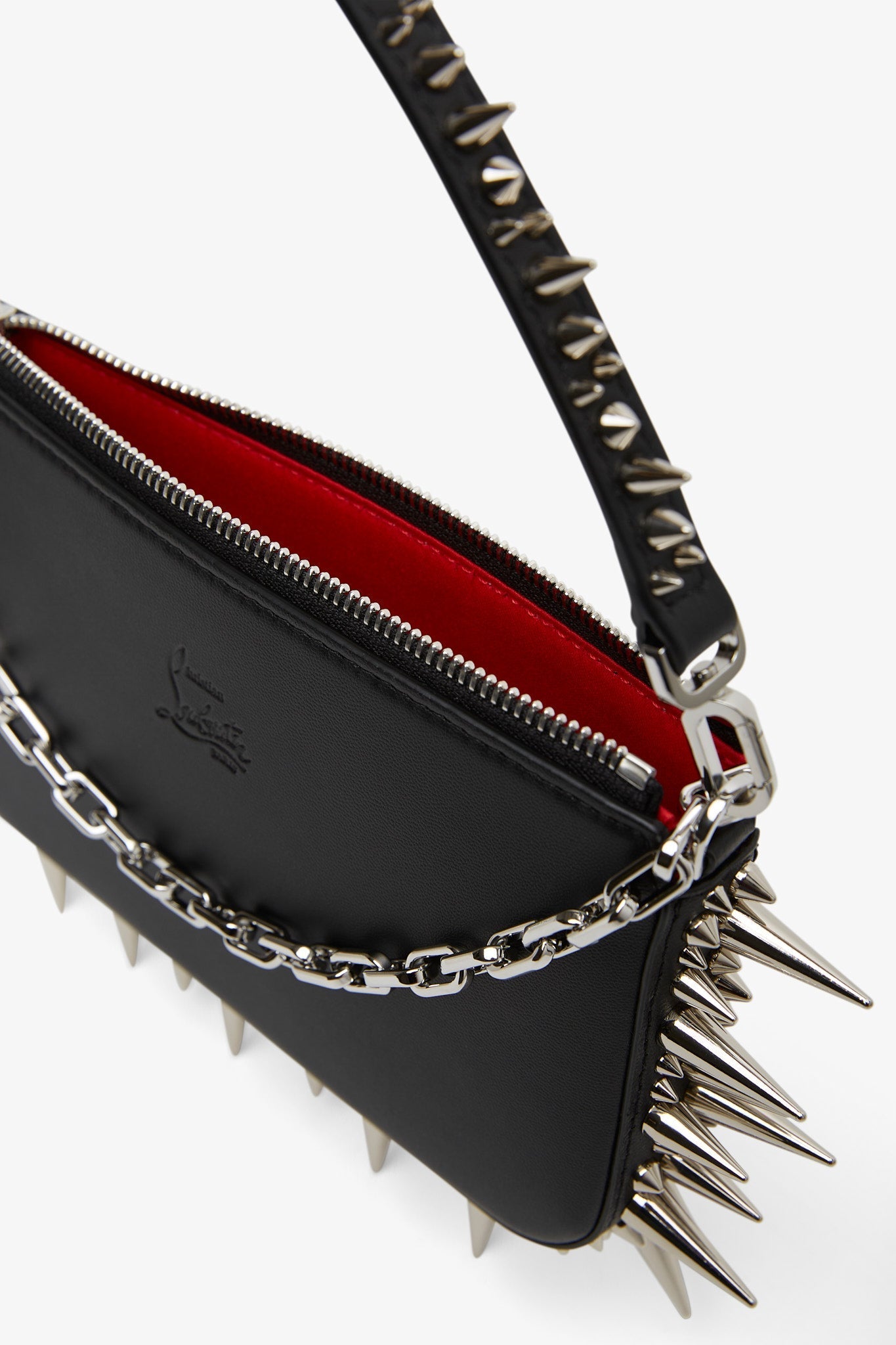 Christian Louboutin | Loubila mini black spikes shoulder bag