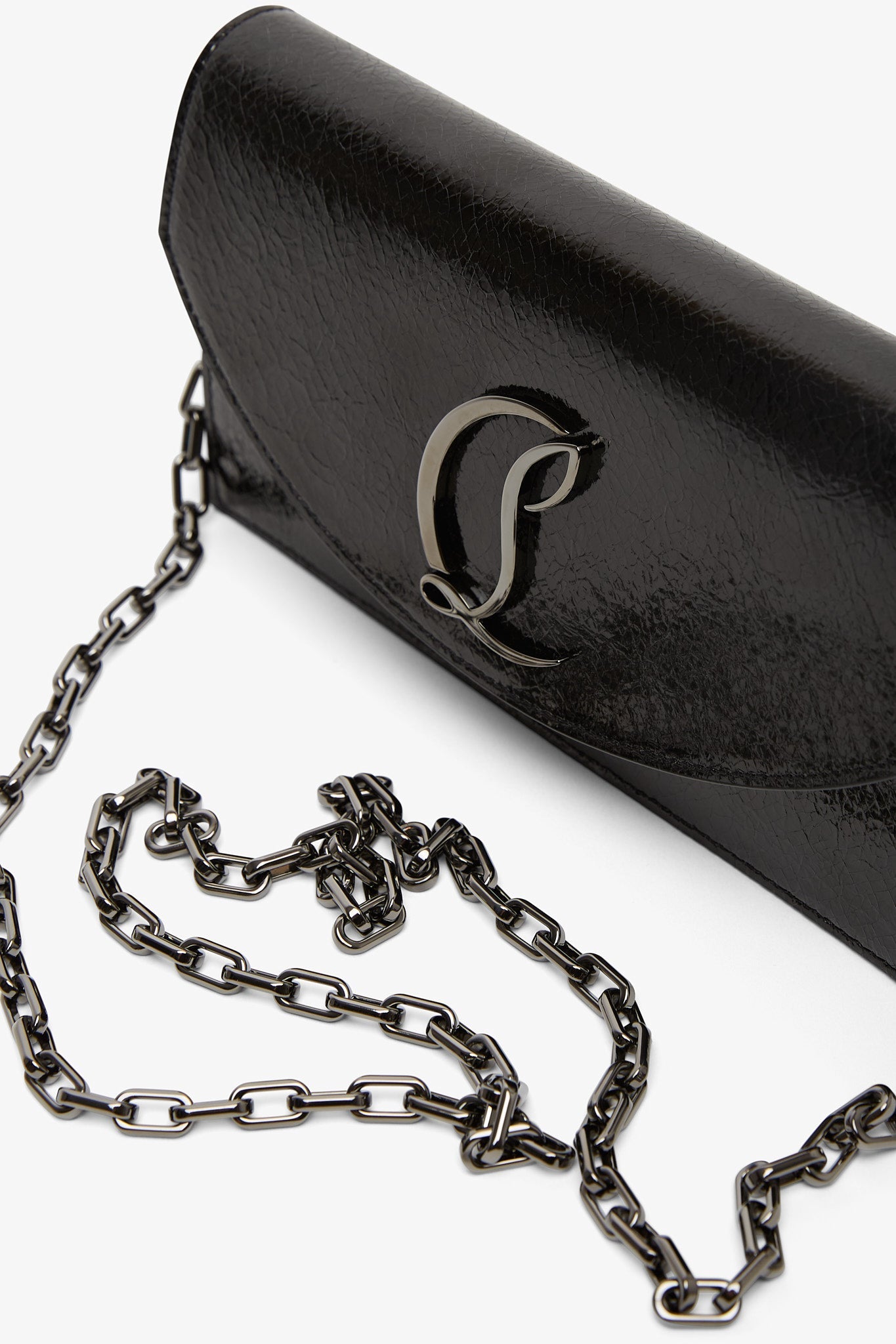 Christian Louboutin パーティーバッグ Christian Louboutin | Loubi54 black glitter clutch | Savannahs