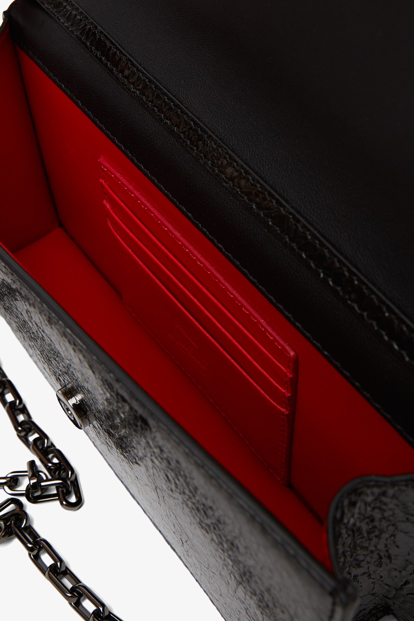 Christian Louboutin | Loubi54 black glitter clutch | Savannahs