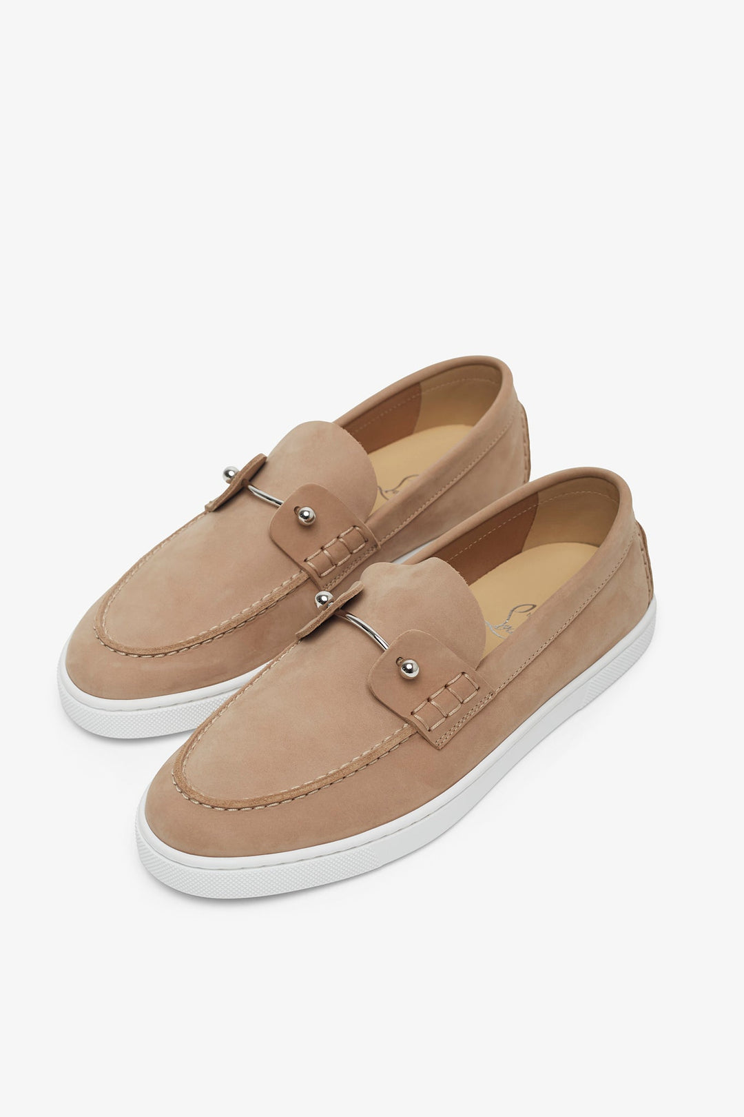 Christian Louboutin | Chambeliboat beige nubuck loafers  display picture 1