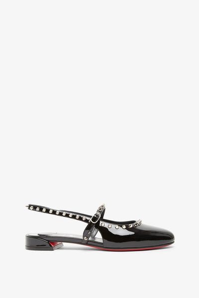 美品！Christian Louboutin フラットシューズ　ブラック Christian Louboutin ブラック フラットシューズ - メルカリ