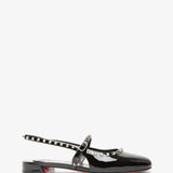 Sweet Janispikes black patent flats