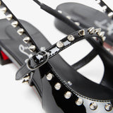 Sweet Janispikes black patent flats