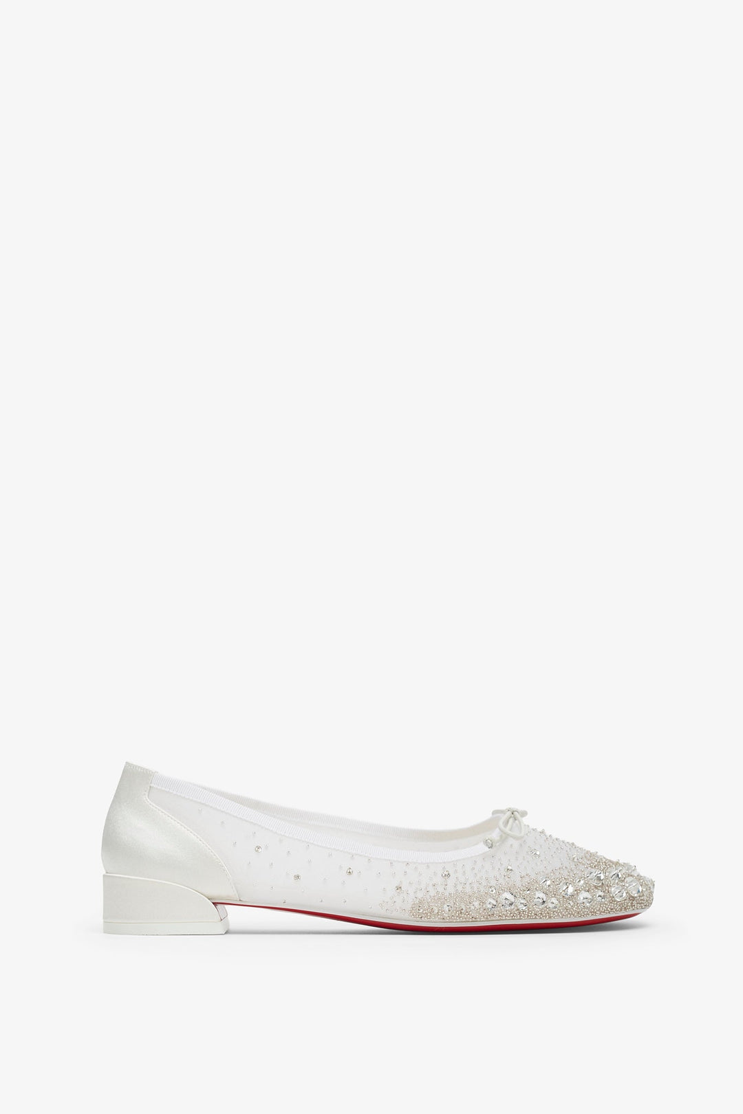 靴 Christian Louboutin Ballerinas Follies Strass - Ballerinas - Mesh, suede calf and strass