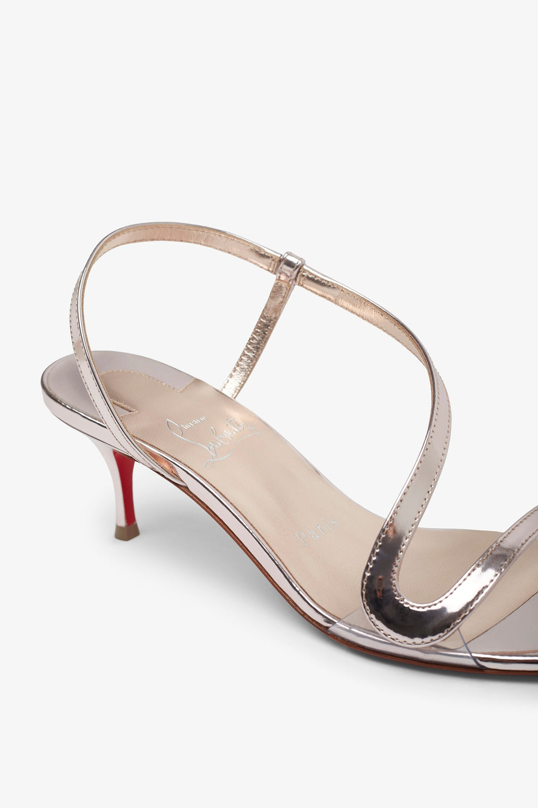 クリスチャンルブタン Rosalie 55mm メタリックレザーサンダル CL26504S-Christian-Louboutin-