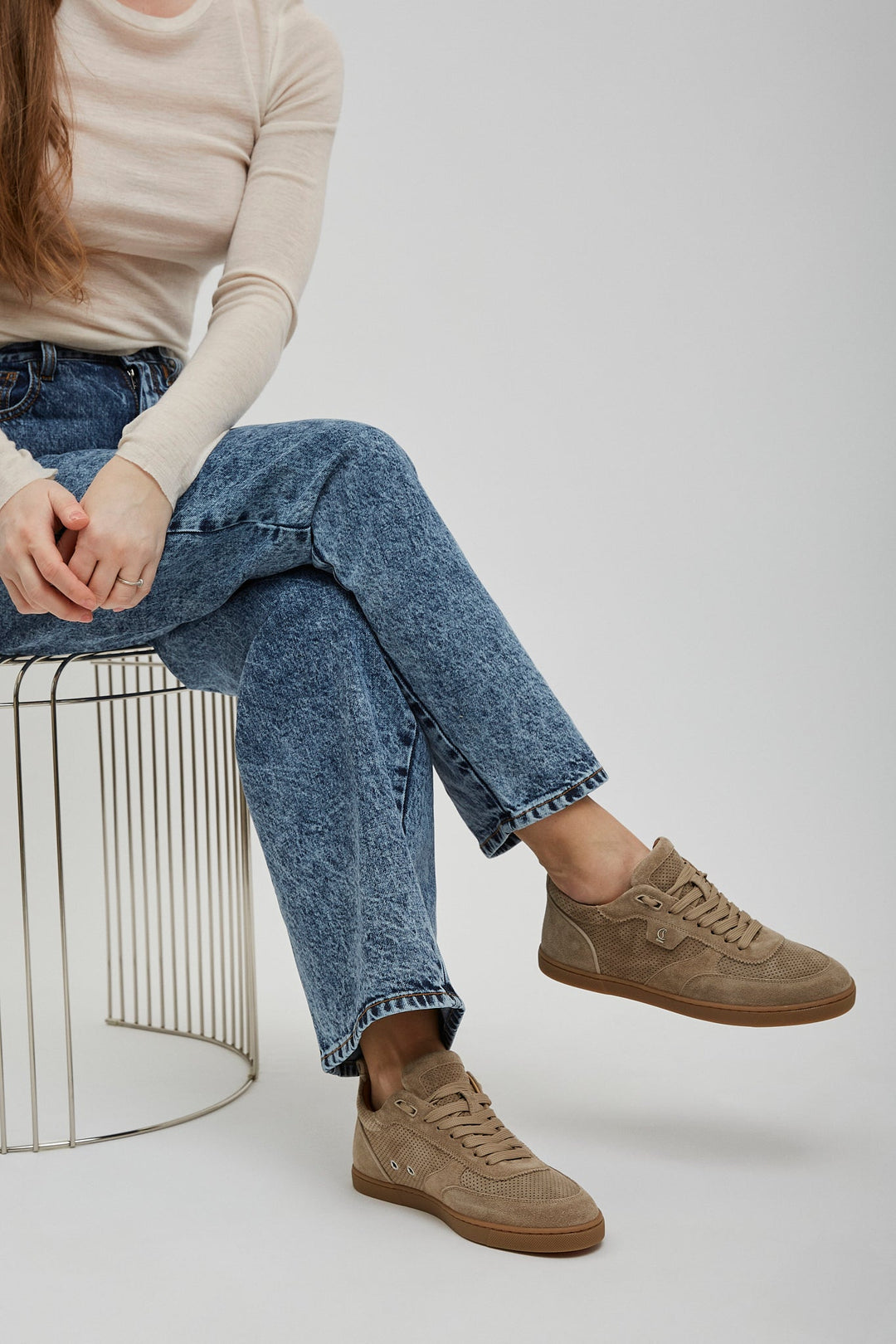 Christian Louboutin | Tutti Rui beige suede sneakers | Savannahs