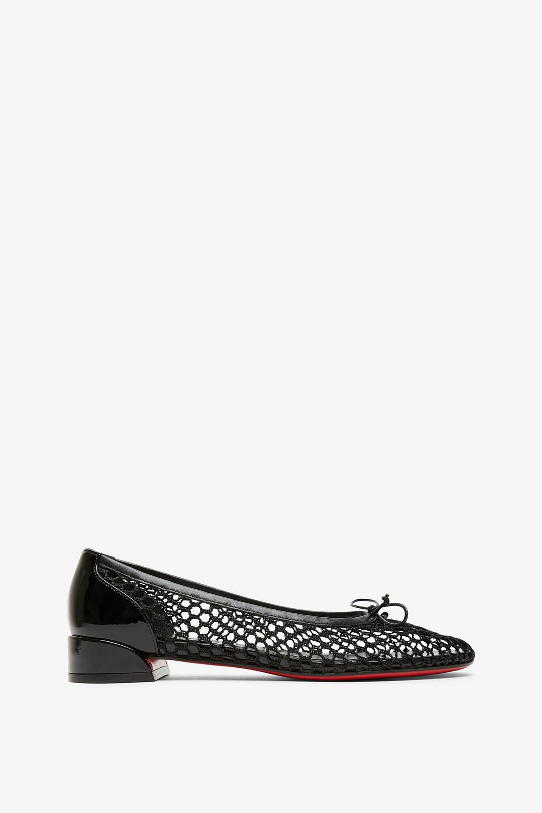フラットシューズ CHRISTIAN LOUBOUTIN Woman Ballet flats Black 3240521 B439 Mamadrague Spikes embellished leather ballet flats in black