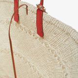 Cabata large raffia basket bag