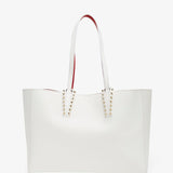 Cabata soft white leather tote bag