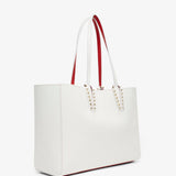 Cabata soft white leather tote bag