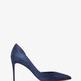 Iriza 85 dark blue suede pumps