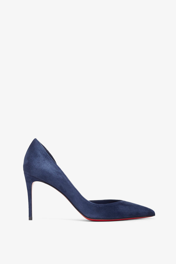 Iriza 85 dark blue suede pumps