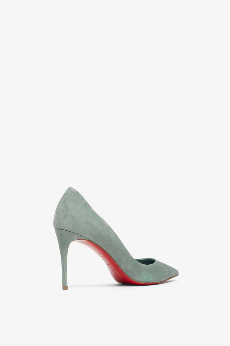 Iriza 85 sage green suede pumps