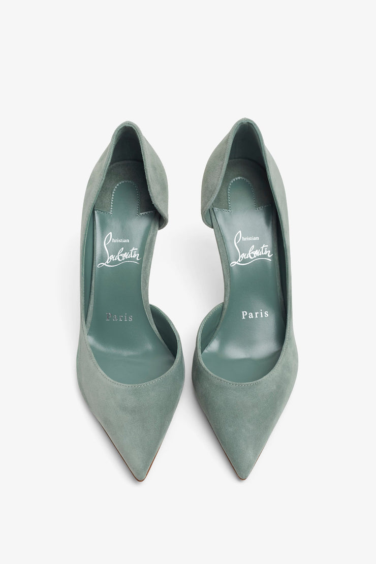 Iriza 85 sage green suede pumps