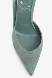 Iriza 85 sage green suede pumps