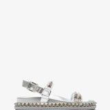 Pyrabizz silver flat sandals